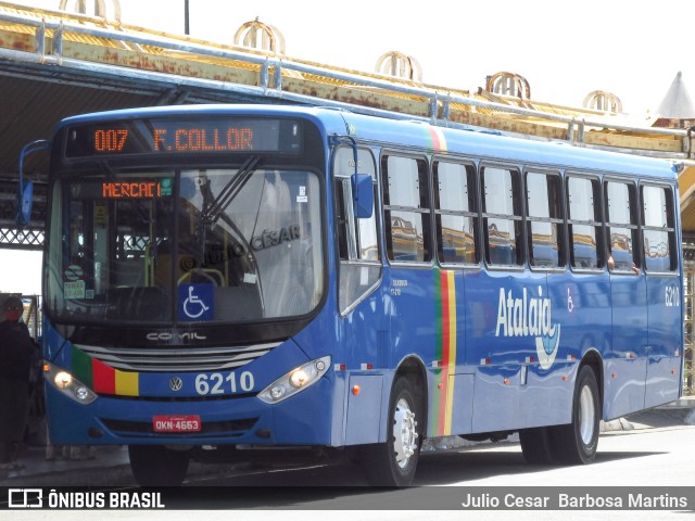 Viação Atalaia Transportes 6210 na cidade de Aracaju, Sergipe, Brasil, por Julio Cesar  Barbosa Martins. Número da foto: #11121729.