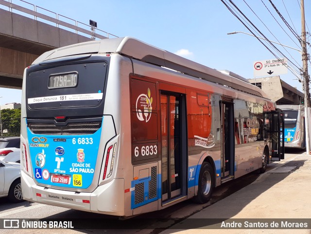 Transwolff Transportes e Turismo 6 6833 na cidade de São Paulo, São Paulo, Brasil, por Andre Santos de Moraes. Número da foto: #11124757.