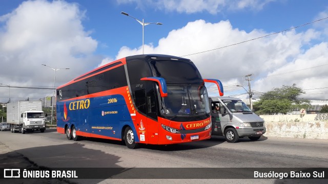 Viação Cetro 20016 na cidade de Caruaru, Pernambuco, Brasil, por Busólogo Baixo Sul. ID da foto: 11125386.