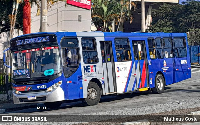 Next Mobilidade - ABC Sistema de Transporte 81.475 na cidade de Diadema, São Paulo, Brasil, por Matheus Costa. ID da foto: 11125663.