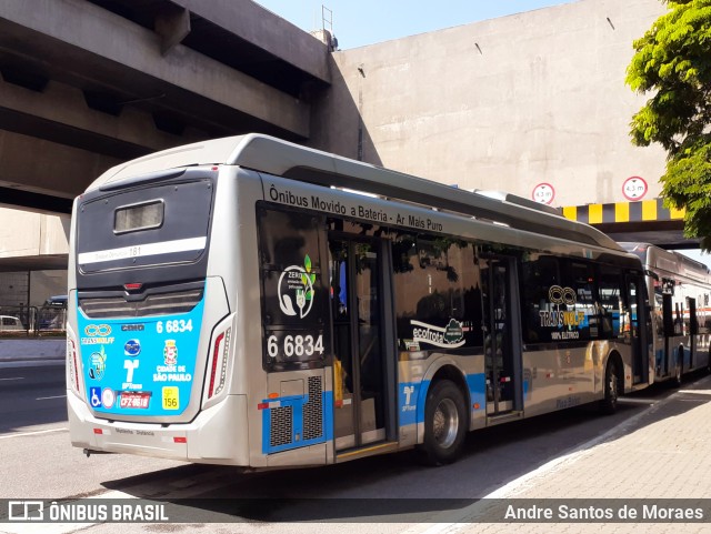 Transwolff Transportes e Turismo 6 6834 na cidade de São Paulo, São Paulo, Brasil, por Andre Santos de Moraes. Número da foto: #11124758.