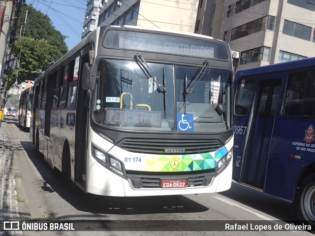 Viação Guaianazes 01 174 na cidade de Santo André, São Paulo, Brasil, por Rafael Lopes de Oliveira. Número da foto: #11127172.