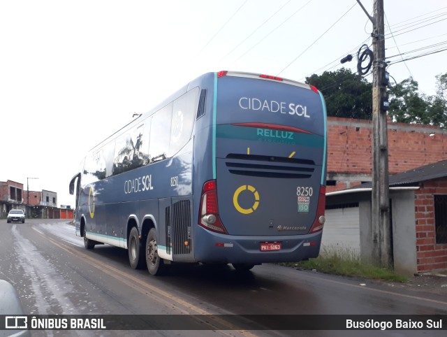 Viação Cidade Sol 8250 na cidade de Ituberá, Bahia, Brasil, por Busólogo Baixo Sul. ID da foto: 11125541.