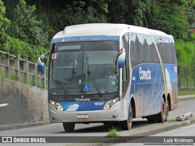 Viação Cometa 15107 na cidade de Juiz de Fora, Minas Gerais, Brasil, por Luiz Krolman. ID da foto: 11126611.