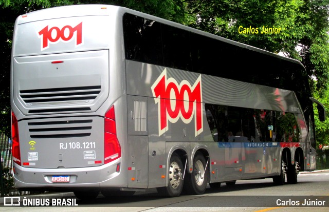 Auto Viação 1001 RJ 108.1211 na cidade de São Paulo, São Paulo, Brasil, por Carlos Júnior. Número da foto: #11125295.