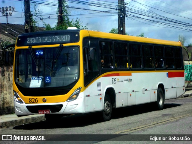 Empresa Metropolitana 826 na cidade de Recife, Pernambuco, Brasil, por Edjunior Sebastião. ID da foto: 11126139.