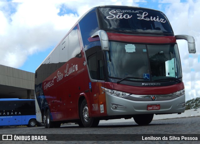 Expresso São Luiz 7810 na cidade de Caruaru, Pernambuco, Brasil, por Lenilson da Silva Pessoa. ID da foto: 11124727.