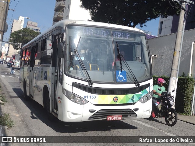 Viação Guaianazes 01 153 na cidade de Santo André, São Paulo, Brasil, por Rafael Lopes de Oliveira. Número da foto: #11125528.