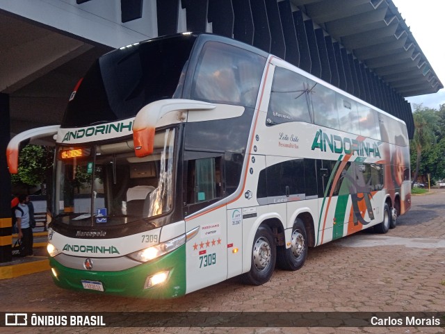 Empresa de Transportes Andorinha 7309 na cidade de Presidente Venceslau, São Paulo, Brasil, por Carlos Morais. ID da foto: 11124780.