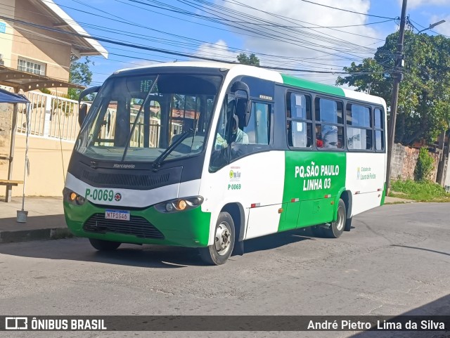 TRANSLAUF - Transporte Complementar de Lauro de Freitas P-0069 na cidade de Lauro de Freitas, Bahia, Brasil, por André Pietro  Lima da Silva. Número da foto: #11128760.