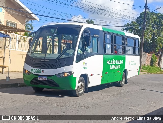 TRANSLAUF - Transporte Complementar de Lauro de Freitas P-0069 na cidade de Lauro de Freitas, Bahia, Brasil, por André Pietro  Lima da Silva. ID da foto: 11128760.