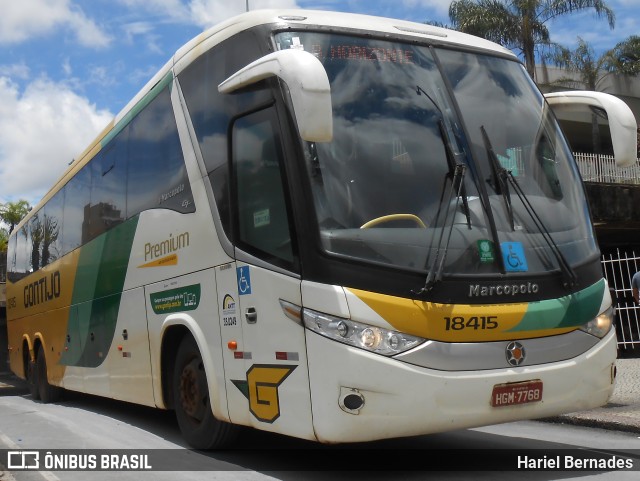 Empresa Gontijo de Transportes 18415 na cidade de Belo Horizonte, Minas Gerais, Brasil, por Hariel Bernades. ID da foto: 11127590.