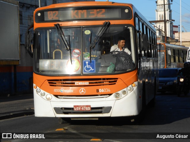 Expresso Nossa Senhora da Glória B06034 na cidade de Nova Iguaçu, Rio de Janeiro, Brasil, por Augusto César. Número da foto: #11129229.