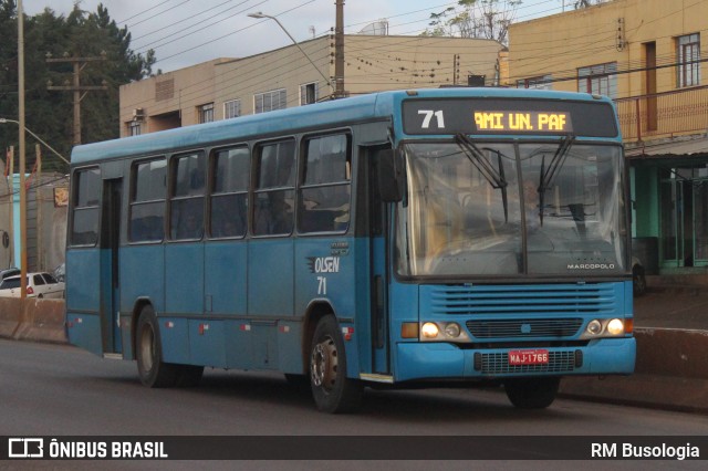 Olsen Transportes Coletivos 71 na cidade de Caçador, Santa Catarina, Brasil, por RM Busologia. Número da foto: #11129604.