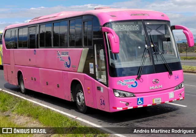 TRACOPA - Transportes Costarricenses Panameños 34 na cidade de Alajuela, Alajuela, Costa Rica, por Andrés Martínez Rodríguez. ID da foto: 11129640.