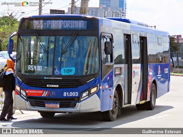 Next Mobilidade - ABC Sistema de Transporte 81.003 na cidade de São Bernardo do Campo, São Paulo, Brasil, por Guilherme Estevan. ID da foto: 11128671.