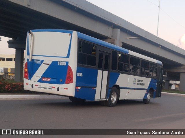 Transvida Transporte Coletivo 1835 na cidade de Ji-Paraná, Rondônia, Brasil, por Gian Lucas  Santana Zardo. ID da foto: 11128684.