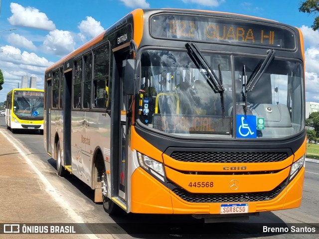 Auto Viação Marechal Brasília 445568 na cidade de Brasília, Distrito Federal, Brasil, por Brenno Santos. ID da foto: 11128906.