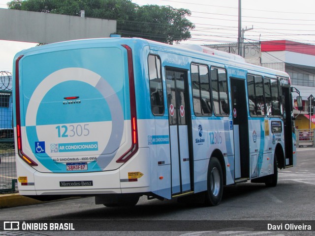 Auto Viação São José 12305 na cidade de Fortaleza, Ceará, Brasil, por Davi Oliveira. Número da foto: #11084851.