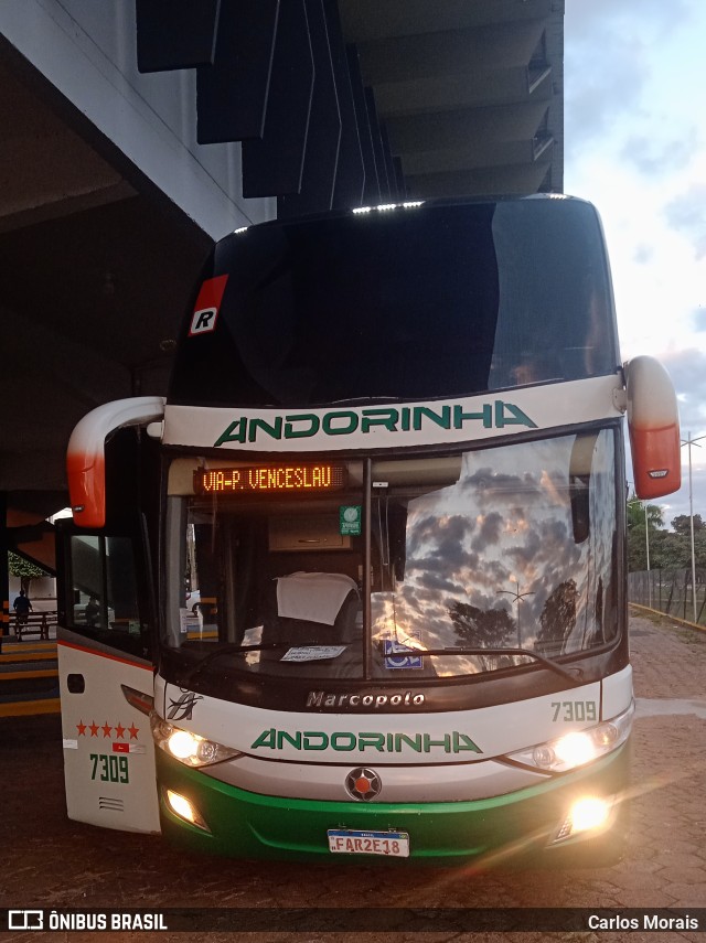 Empresa de Transportes Andorinha 7309 na cidade de Presidente Venceslau, São Paulo, Brasil, por Carlos Morais. Número da foto: #11084348.