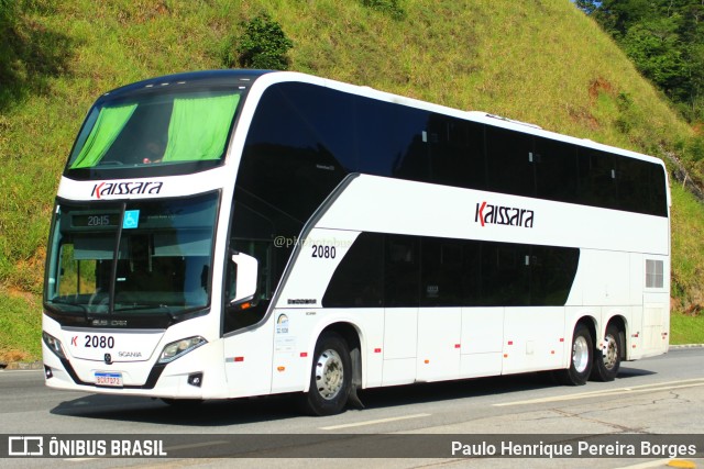 Kaissara - Viação Caiçara 2080 na cidade de Piraí, Rio de Janeiro, Brasil, por Paulo Henrique Pereira Borges. ID da foto: 11085917.