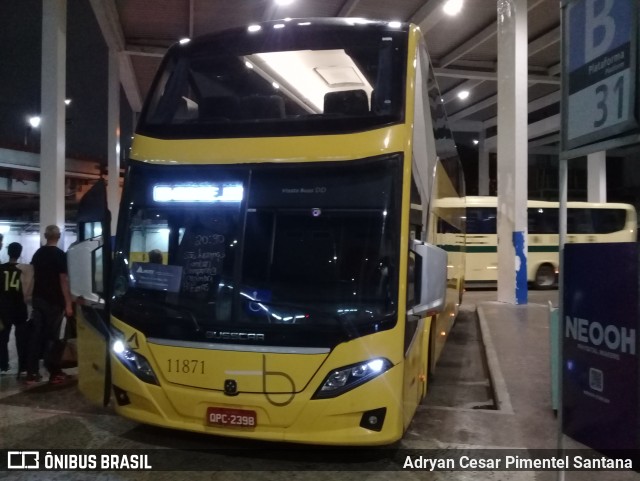 Brisa Ônibus 11871 na cidade de Rio de Janeiro, Rio de Janeiro, Brasil, por Adryan Cesar Pimentel Santana. ID da foto: 11084476.