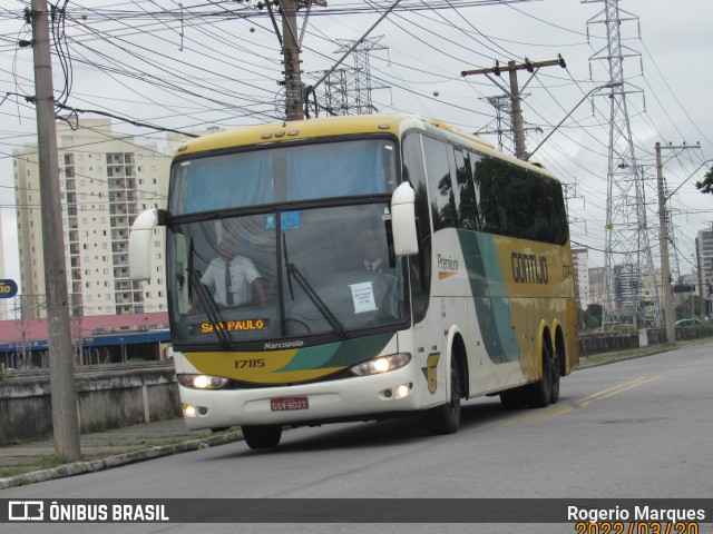 Empresa Gontijo de Transportes 17115 na cidade de São José dos Campos, São Paulo, Brasil, por Rogerio Marques. ID da foto: 11130663.