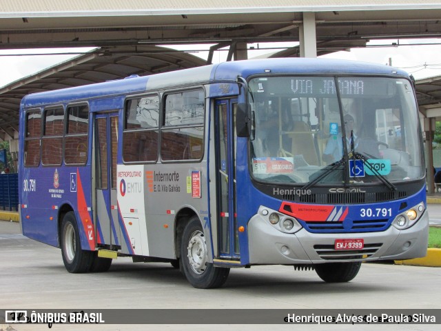 Empresa de Ônibus Vila Galvão 30.791 na cidade de Guarulhos, São Paulo, Brasil, por Henrique Alves de Paula Silva. Número da foto: #11130868.