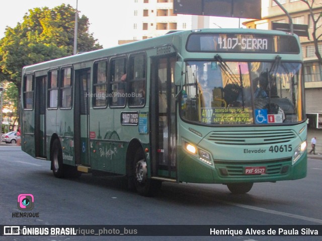 Urca Auto Ônibus 40615 na cidade de Belo Horizonte, Minas Gerais, Brasil, por Henrique Alves de Paula Silva. ID da foto: 11130789.