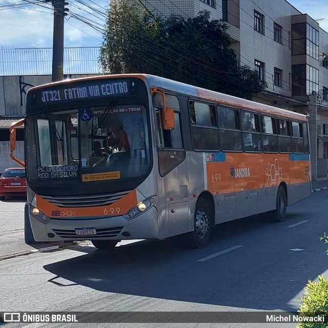 BB Transportes e Turismo 699 na cidade de Jandira, São Paulo, Brasil, por Michel Nowacki. ID da foto: 11134883.