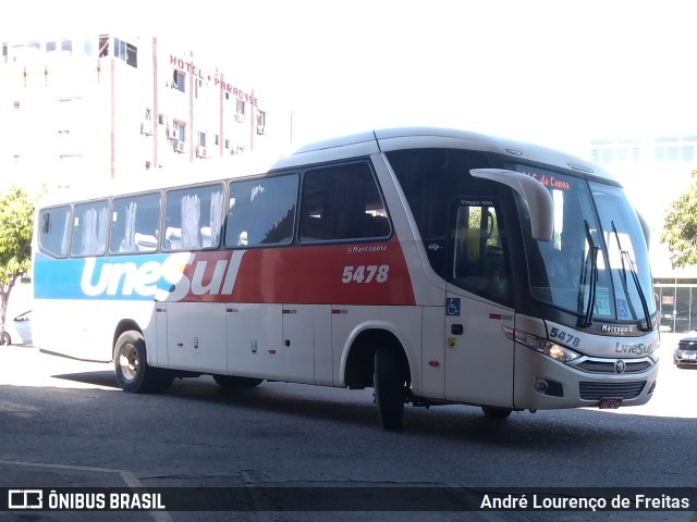 Unesul de Transportes 5478 na cidade de Capão da Canoa, Rio Grande do Sul, Brasil, por André Lourenço de Freitas. ID da foto: 11133022.