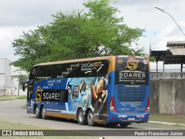 Soares Turismo e Fretamento 3520 na cidade de Recife, Pernambuco, Brasil, por Pedro Francisco Junior. ID da foto: 11134411.