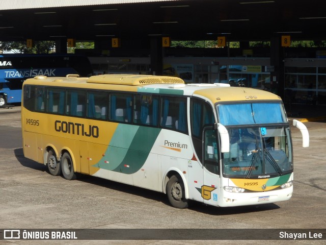 Empresa Gontijo de Transportes 14595 na cidade de Foz do Iguaçu, Paraná, Brasil, por Shayan Lee. ID da foto: 11134359.