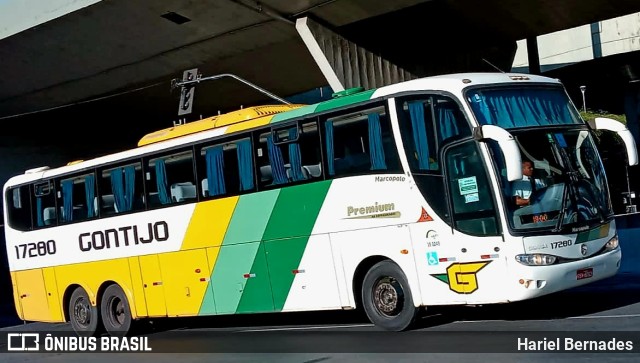 Empresa Gontijo de Transportes 17280 na cidade de Belo Horizonte, Minas Gerais, Brasil, por Hariel Bernades. Número da foto: #11135057.