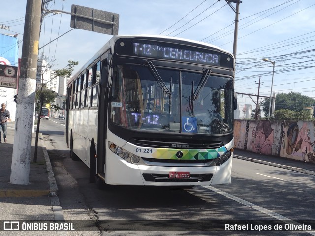 Viação Curuçá 01 224 na cidade de Santo André, São Paulo, Brasil, por Rafael Lopes de Oliveira. ID da foto: 11139227.