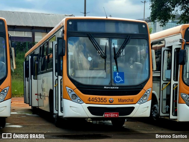 Auto Viação Marechal Brasília 445355 na cidade de Brasília, Distrito Federal, Brasil, por Brenno Santos. ID da foto: 11138530.