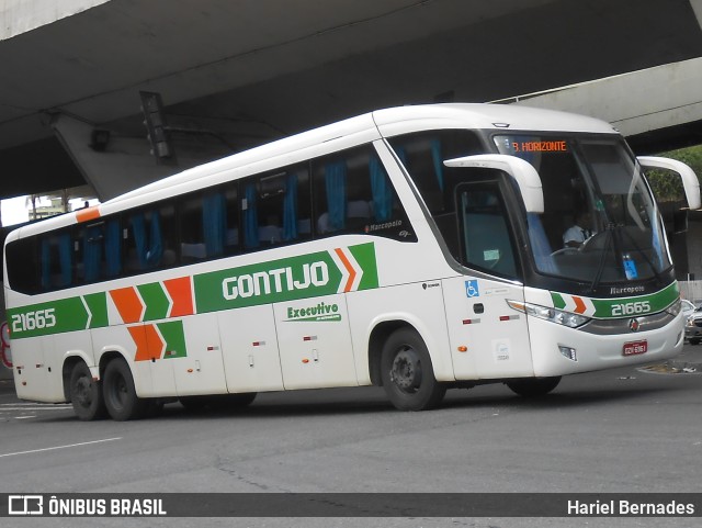 Empresa Gontijo de Transportes 21665 na cidade de Belo Horizonte, Minas Gerais, Brasil, por Hariel Bernades. ID da foto: 11139272.