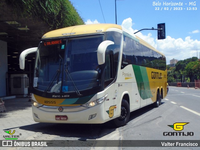 Empresa Gontijo de Transportes 18555 na cidade de Belo Horizonte, Minas Gerais, Brasil, por Valter Francisco. ID da foto: 11139157.