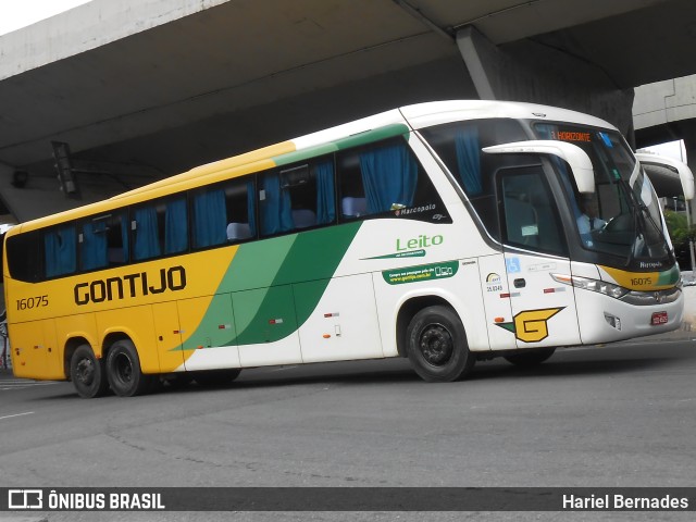 Empresa Gontijo de Transportes 16075 na cidade de Belo Horizonte, Minas Gerais, Brasil, por Hariel Bernades. ID da foto: 11139292.