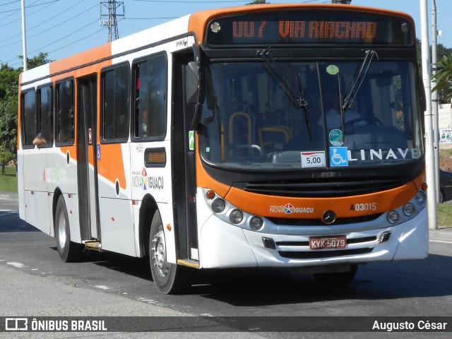 Linave Transportes A03015 na cidade de Nova Iguaçu, Rio de Janeiro, Brasil, por Augusto César. Número da foto: #11138590.