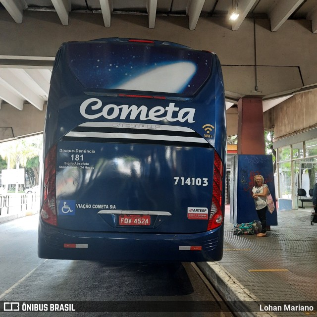 Viação Cometa 714103 na cidade de São Caetano do Sul, São Paulo, Brasil, por Lohan Mariano. Número da foto: #11141792.