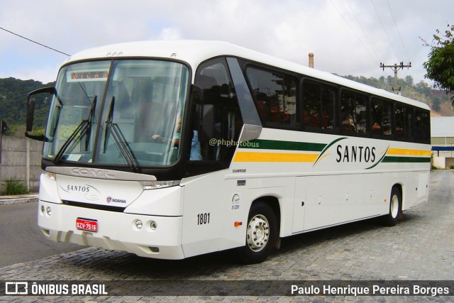 Viação Santos 1801 na cidade de Juiz de Fora, Minas Gerais, Brasil, por Paulo Henrique Pereira Borges. ID da foto: 11142046.