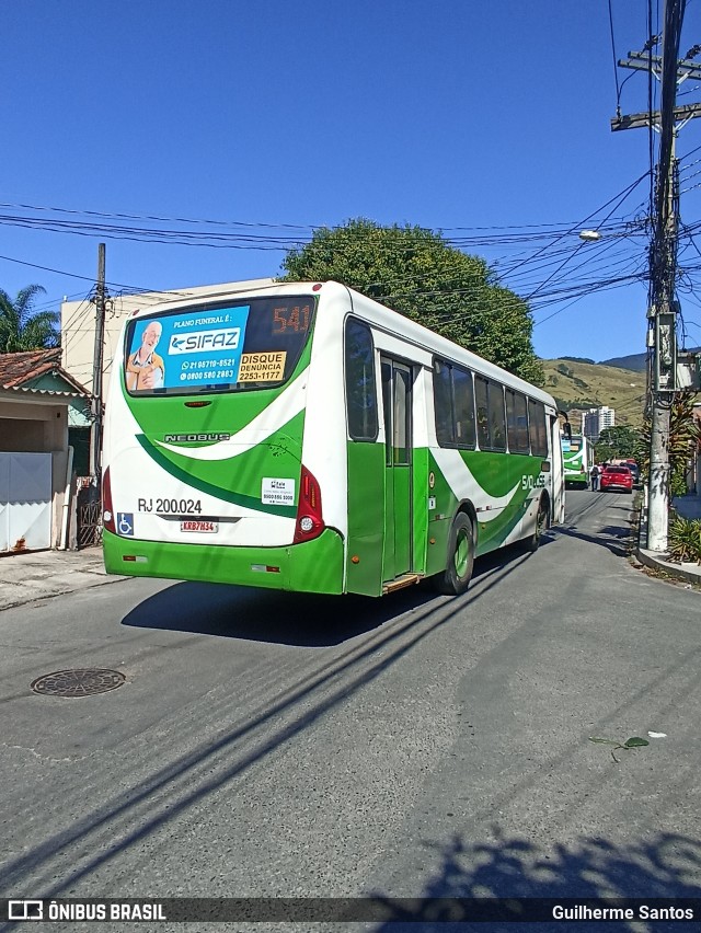 Viação São José RJ 200.024 na cidade de Nova Iguaçu, Rio de Janeiro, Brasil, por Guilherme Santos. Número da foto: #11141540.