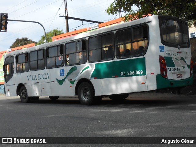 Viação Vila Rica RJ 206.059 na cidade de Nova Iguaçu, Rio de Janeiro, Brasil, por Augusto César. Número da foto: #11141818.