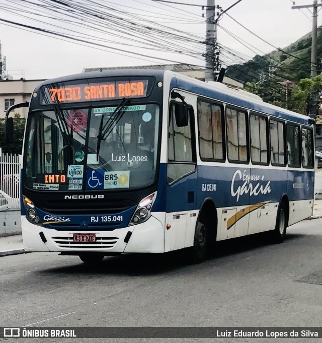 Expresso Garcia RJ 135.041 na cidade de Niterói, Rio de Janeiro, Brasil, por Luiz Eduardo Lopes da Silva. ID da foto: 11141559.