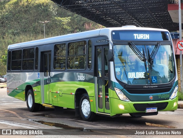 Turin Transportes 2305 na cidade de Congonhas, Minas Gerais, Brasil, por José Luiz Soares Neto. ID da foto: 11144368.