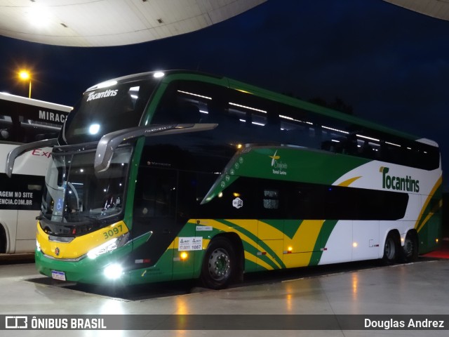 Tocantins Transportes e Turismo 3097 na cidade de Palmas, Tocantins, Brasil, por Douglas Andrez. ID da foto: 11145235.