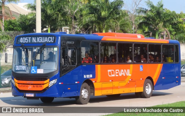 Evanil Transportes e Turismo RJ 132.138 na cidade de Rio de Janeiro, Rio de Janeiro, Brasil, por Leandro Machado de Castro. Número da foto: #11148077.