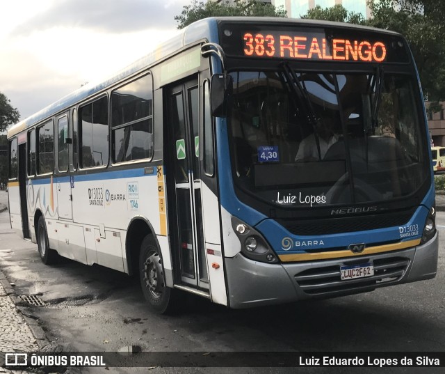 Transportes Barra D13033 na cidade de Rio de Janeiro, Rio de Janeiro, Brasil, por Luiz Eduardo Lopes da Silva. ID da foto: 11146454.