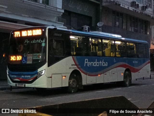 Viação Pendotiba RJ 211.013 na cidade de Rio de Janeiro, Rio de Janeiro, Brasil, por Filipe de Sousa Anacleto. ID da foto: 11146913.